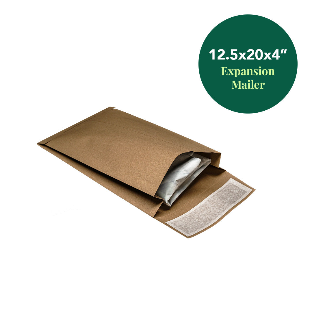 12.5" X 20" X 4" TerraBoard® Eco-friendly Recyclable Expansion Mailers - Case of 200